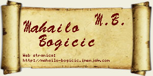 Mahailo Bogičić vizit kartica